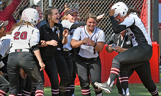 Alexa Olague led off the fifth inning with a solo home run, which started Central Washington's six run explosion.