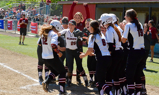 Central Washington claimed the GNAC Championships trophy with 11-2 and 9-3 wins over Western Oregon on Saturday. Photo by Sammy Henderson.