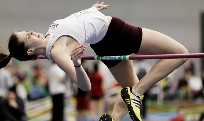 SPU's Katy Gross won her third consecutive pentathlon title Friday.