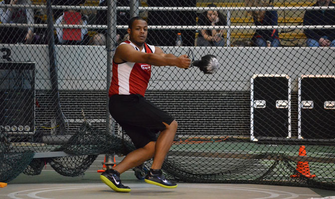 Sam Washington of Saint Martin's had a weight throw of 55-8 1/2, three inches shy of the provisional national standard.