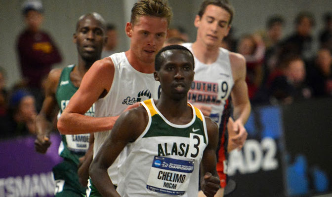 Micah Chelimo  finished second in the 5,000 meters, just missing winning a national title.