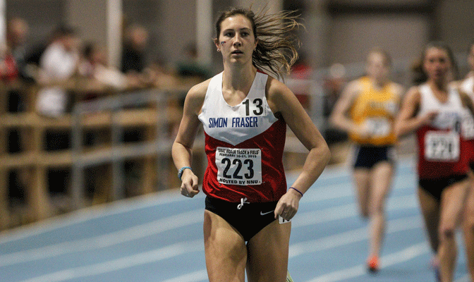 Lindsey Butterworth is the the top in the 800 meters for the NCAA Indoors.