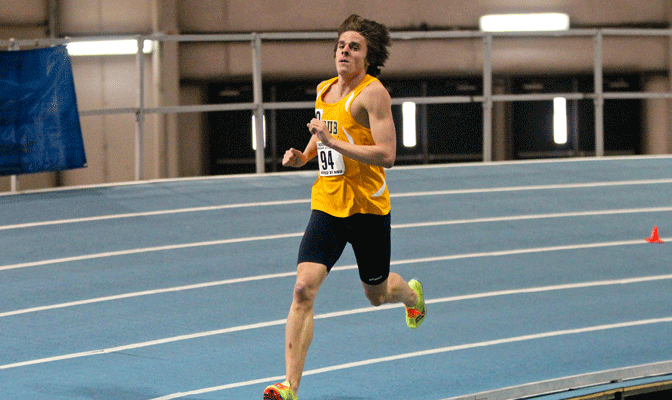 MSUB's Robert Peterson ran the second fastest 3000 time in GNAC history last week at Spearfish, Mont.