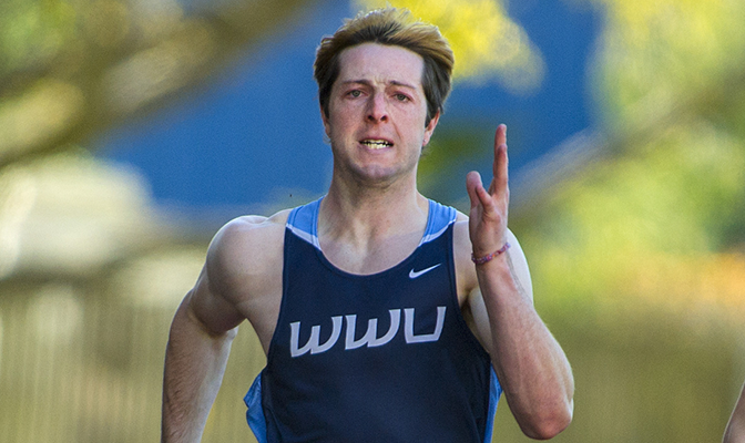 Western Washington's Alex Donigian is the GNAC record holder and defending champion in both the 100 meters and 200 meters.