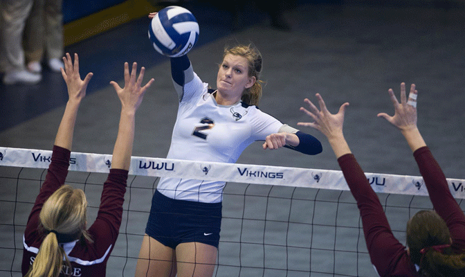 Western Washington's Kayla Erickson was voted the GNAC Player of the Year (Photo by Nick Gonzales)