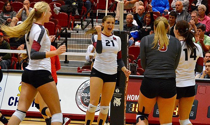 One of three GNAC teams to finish the GNAC/PacWest Crossover at 4-0, Central Washington opened GNAC play on Monday with a four-set win over Northwest Nazarene.