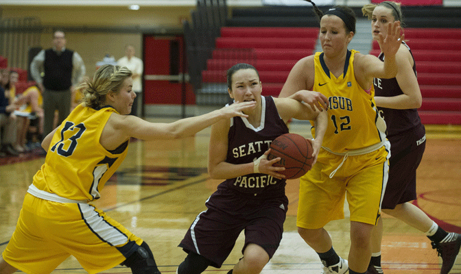 Suzanna Ohlsen led Seattle Pacific with 19 points (Photo by Dan Levine).