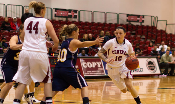CWU guard Ally Schmitt (12) set GNAC single-game record for assists Friday.