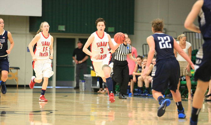 Simon Fraser junior Erin Chambers (3) set five GNAC single-season records this year, including most points with 692.