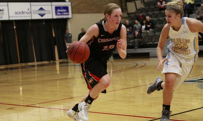 NNU's Taylor Simmons (left) tied a career-high with 20 points against Chaminade, before scoring 19 more two days later in a loss to Hawaii Pacific.
