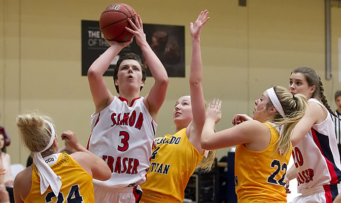 SFU's Erin Chambers set GNAC career records for scoring and free throws made Saturday.