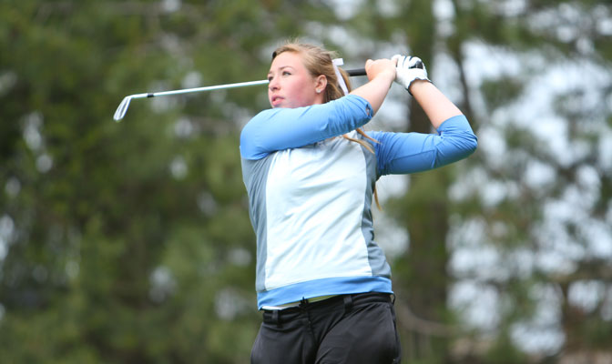 WWU sophomore Kristen Hansen logged a third-place finish with a score of 160 to help the Vikings defend their GNAC women's golf title for the second-straight year.