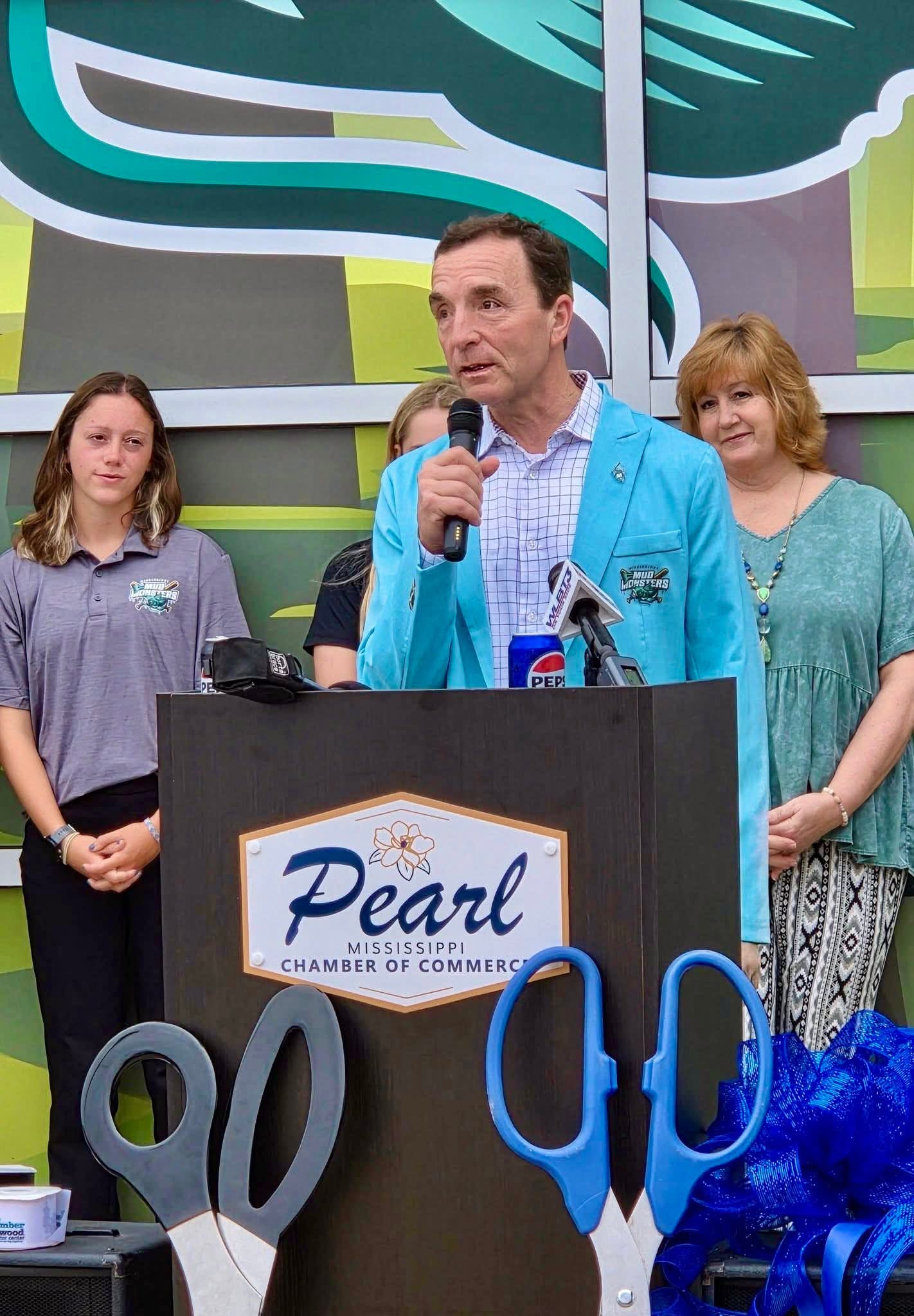 General Manager Andrew Seymour speaking at the ribbon cutting