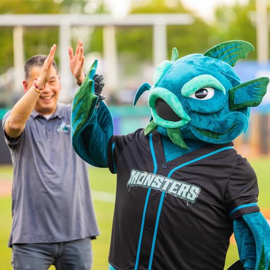 Fish and Joe Eng at inaugural Opening Day