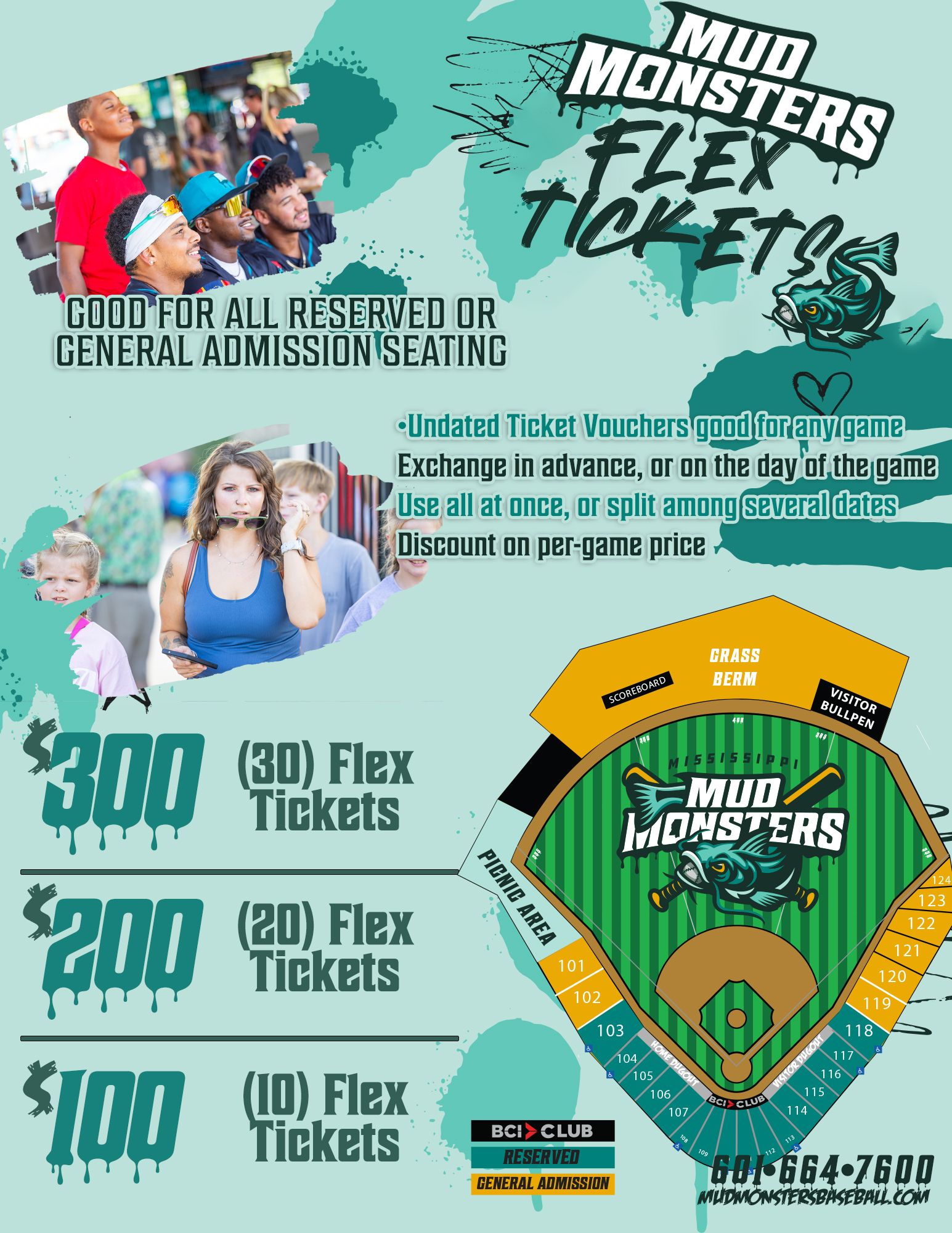 Mississippi Mud Monsters Flex Tickets