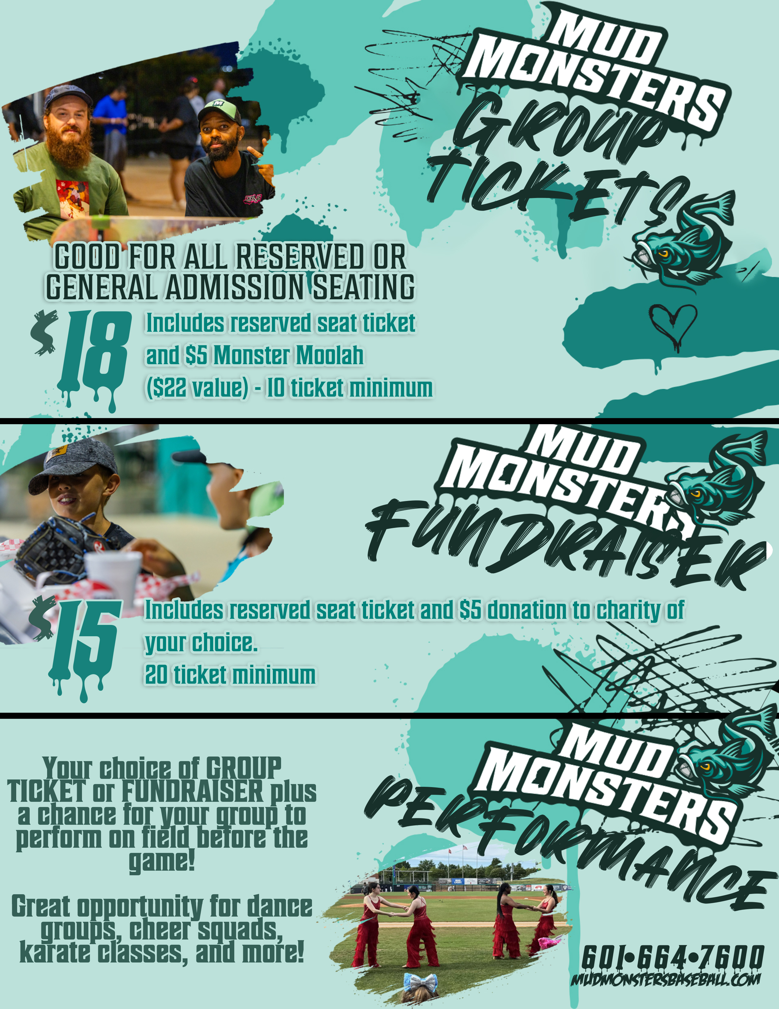 Mud Monsters Group Tickets, Fundraisers and Performances