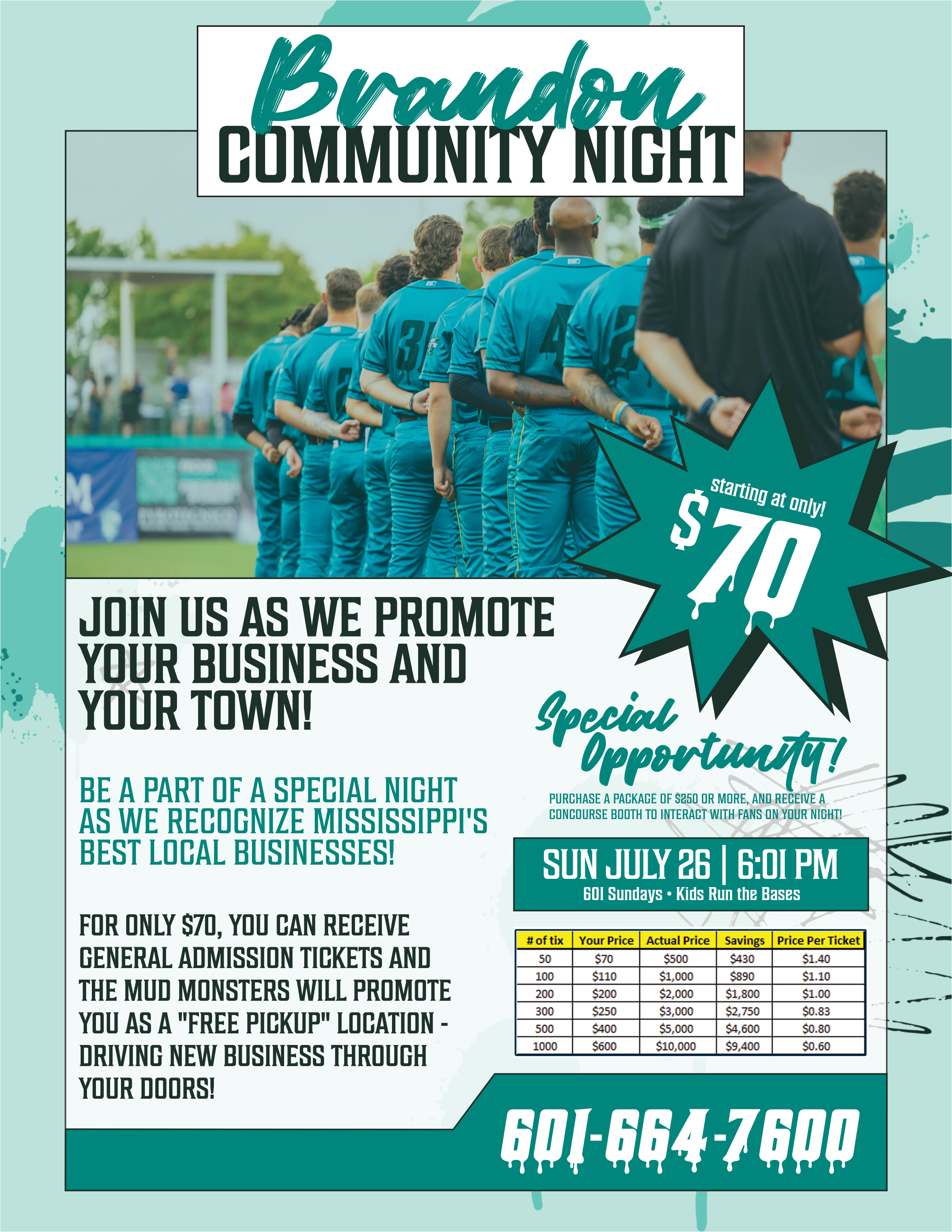 Brandon Community Night flyer