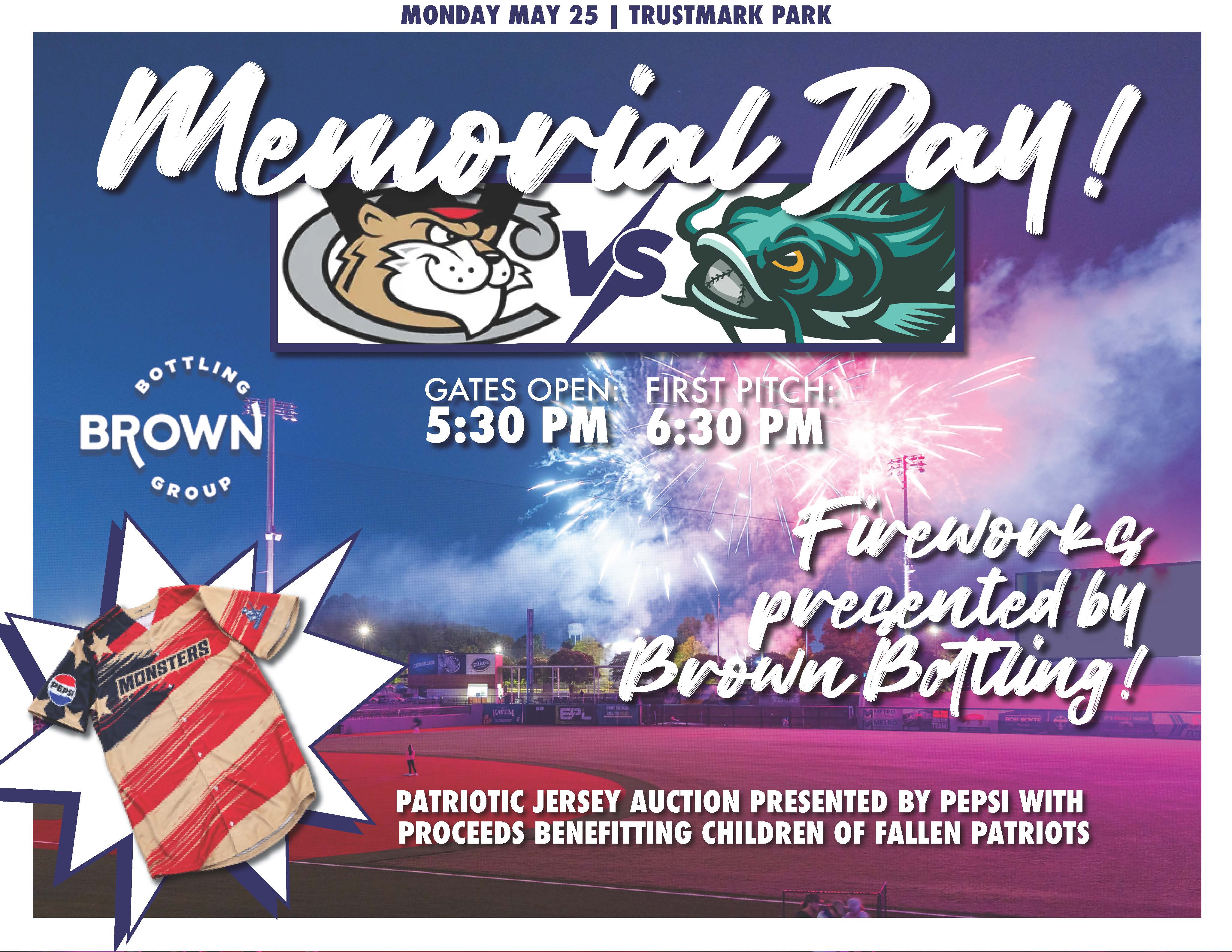 Memorial Day Fireworks at Trustmark Park