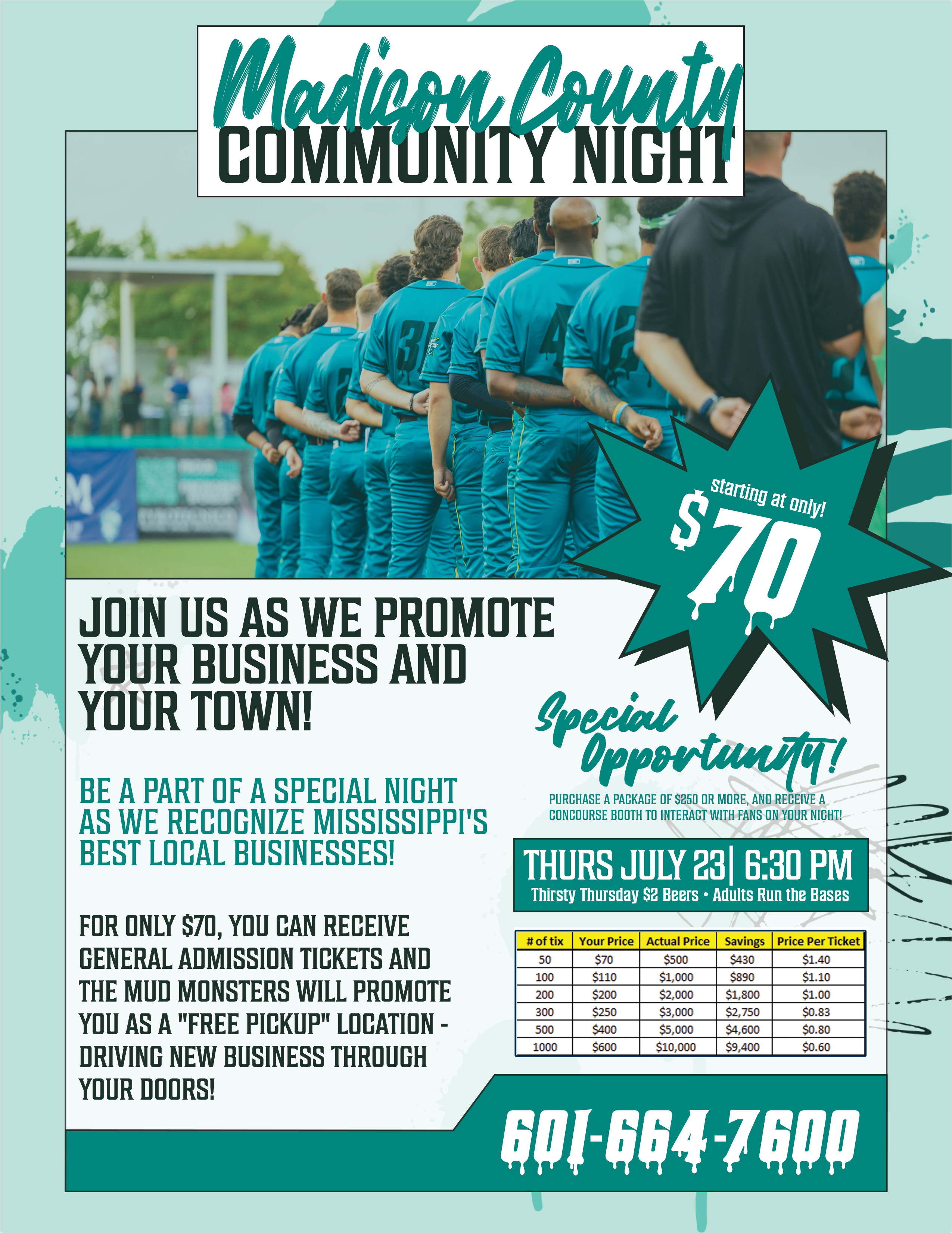 Madison County Community Night flyer