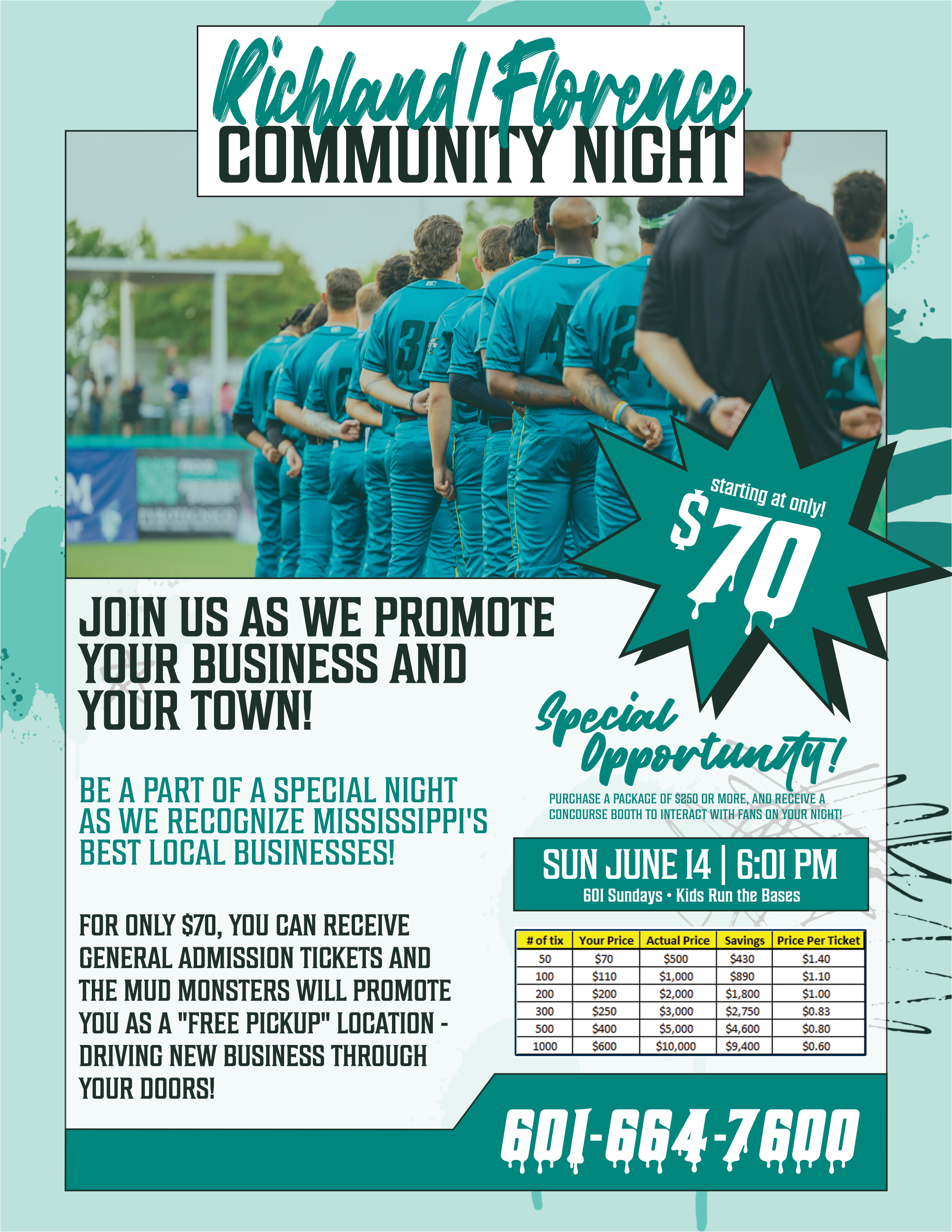 Richland and Florence Community Night flyer