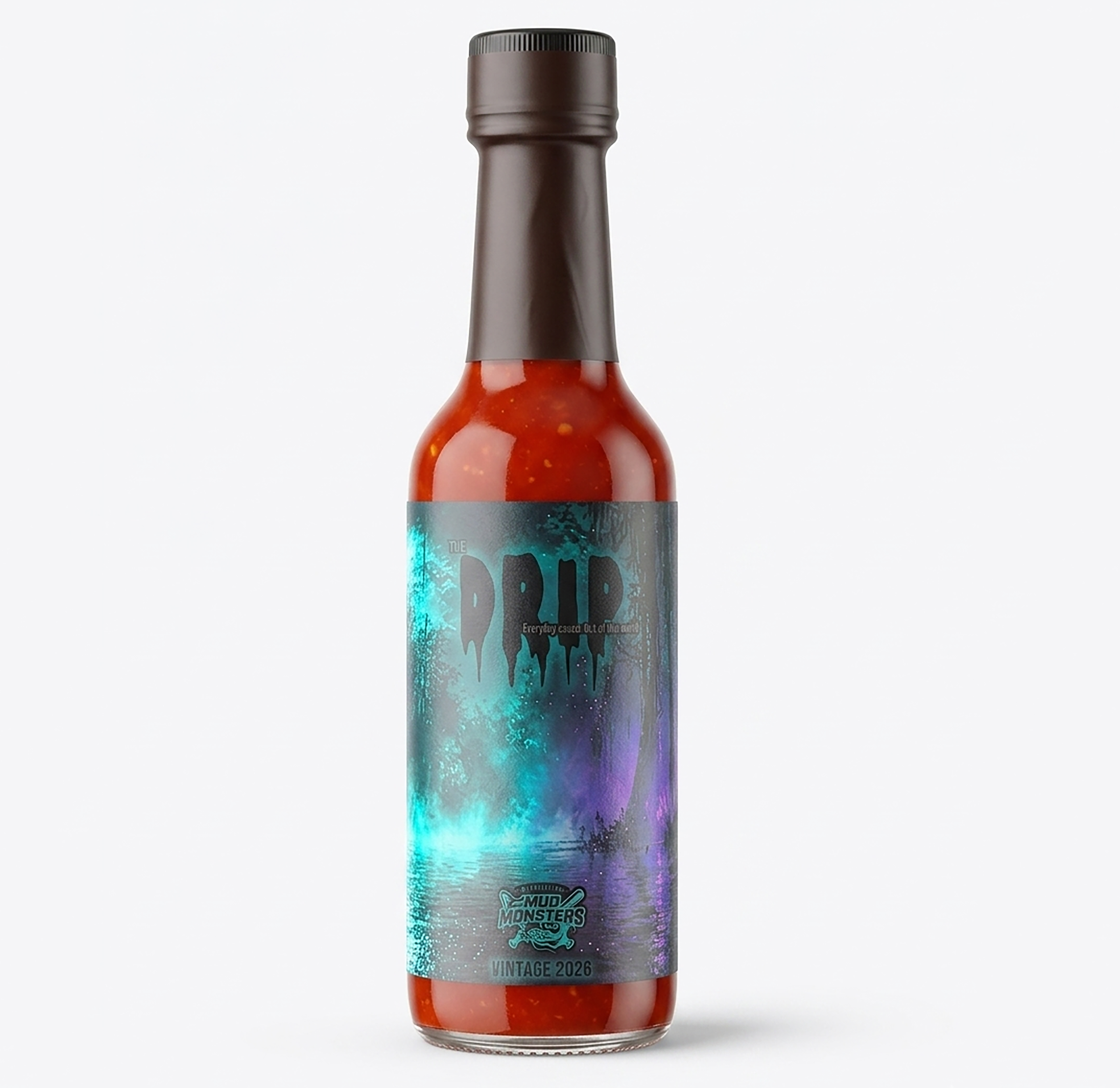 The Drip Vintage 2026 hot sauce bottle from the Mississippi Mud Monsters