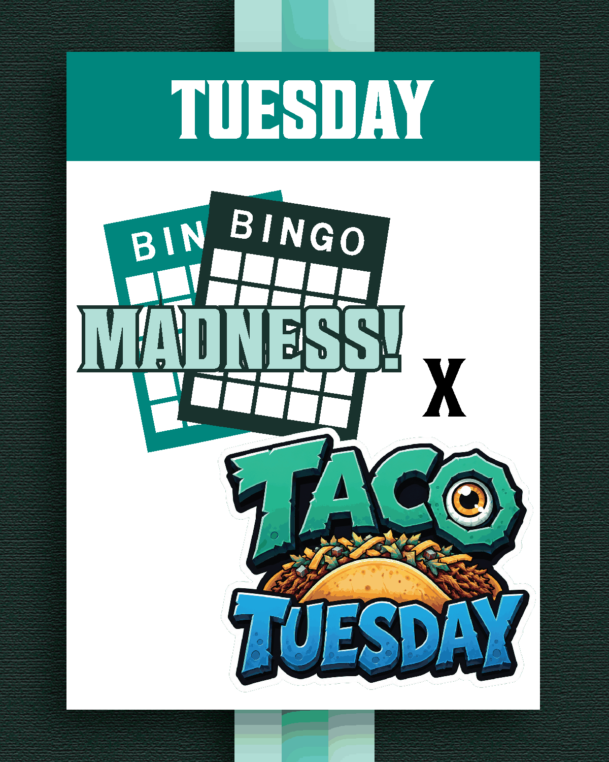 Taco Tuesday promotional graphic for August 25