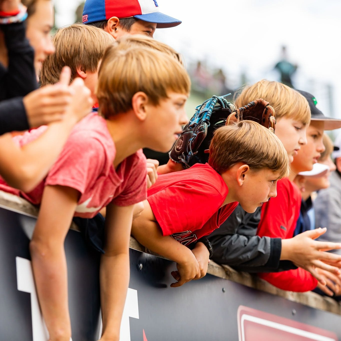 School group enjoying a daytime baseball game at Trustmark Park