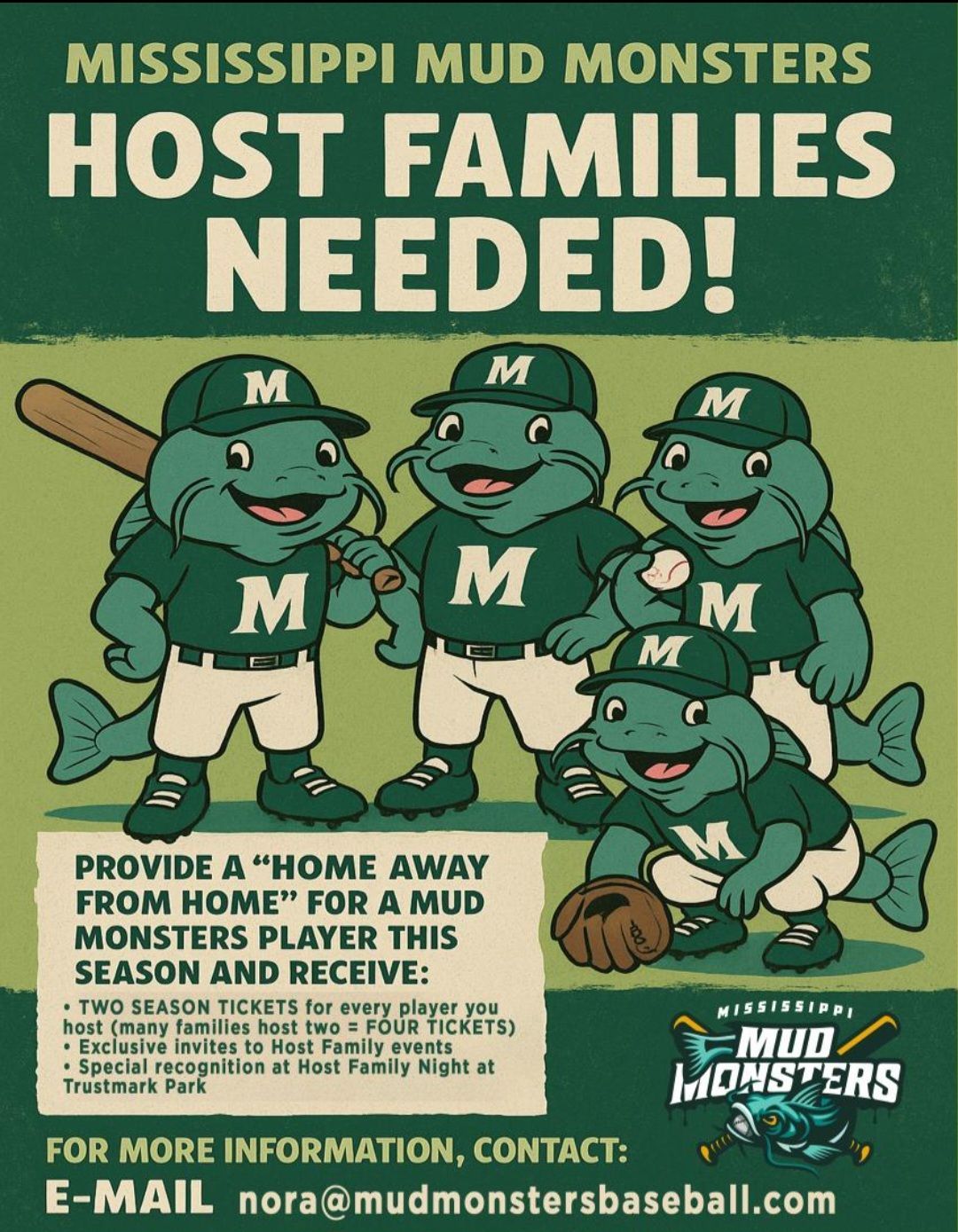 Mississippi Mud Monsters Host Family Flyer