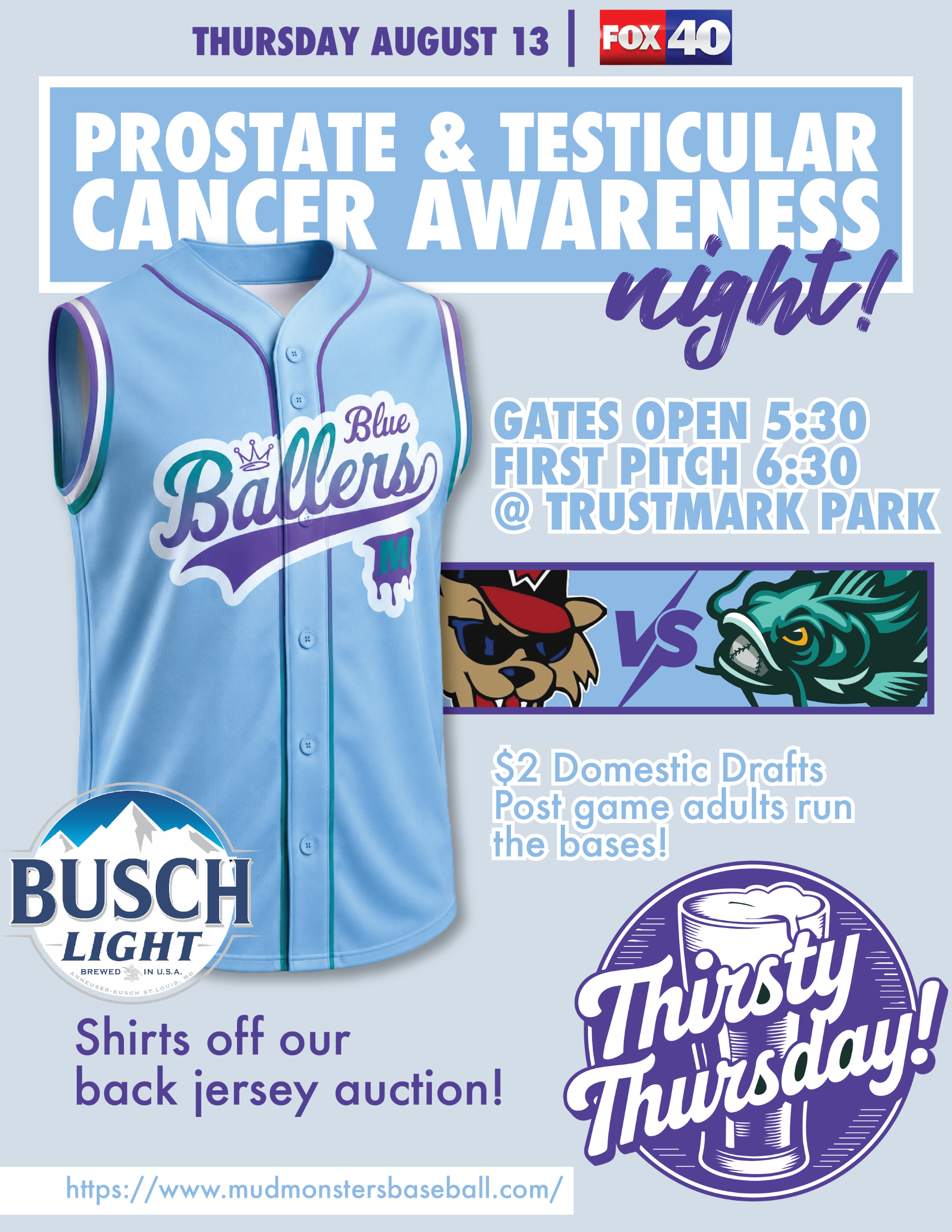 Prostate and Testicular Cancer Night flyer