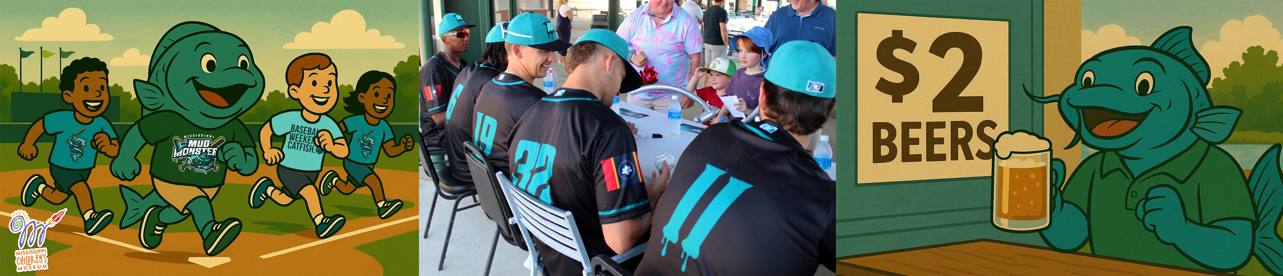 Mississippi Mud Monsters Promotional Schedule Header