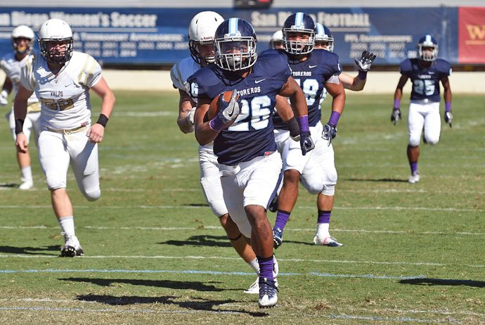 Jamal Agnew returned a punt 63 yards for a touchdown in San Diego's 49-10 PFL victory against Valparaiso, Saturday.