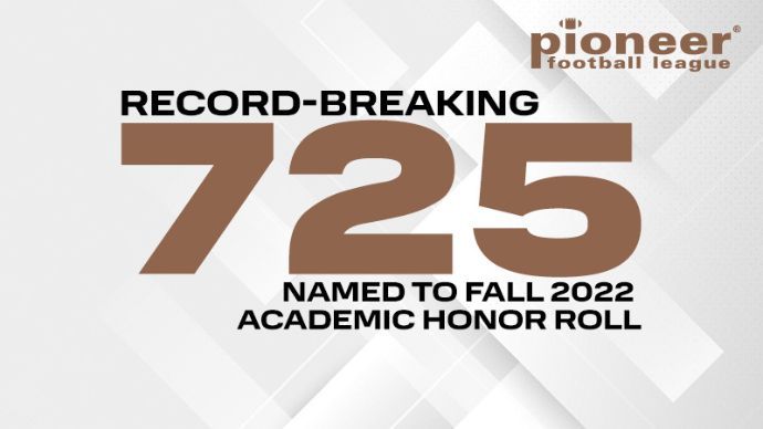 Record-Breaking 725 student-athletes named to Fall 2022 Pioneer Football League Academic Honor Roll