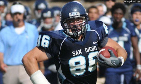 San Diego's Patrick Doyle signed a three-year contract with the NFL's San Diego Chargers in June.
