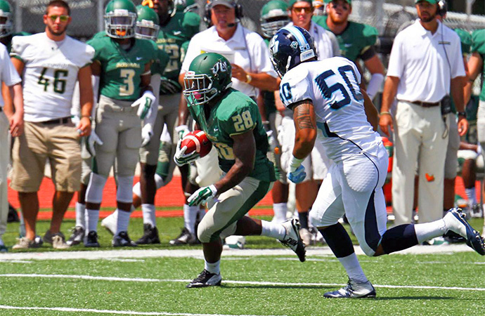 Jacksonville running back Ulysses Bryant ran for 168 yards and 2 touchdowns in a PFL opening victory against San Diego, Saturday.(Photo by Skip Tapp - Widespread Photography)