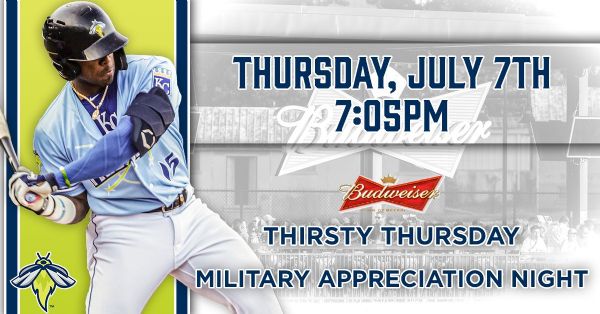 Myrtle Beach Pelicans | Thursday, July 7, 2022 | 7:05  p.m.