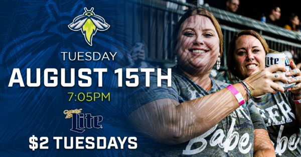 Myrtle Beach Pelicans | Tuesday, August 15, 2023 | 7:05  p.m.
