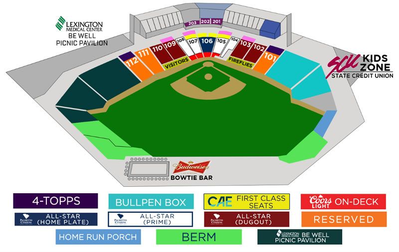 Columbia Fireflies Ticketing