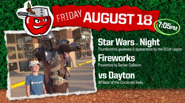 Dayton Dragons | Friday, August 18, 2023 | 7:05  p.m.