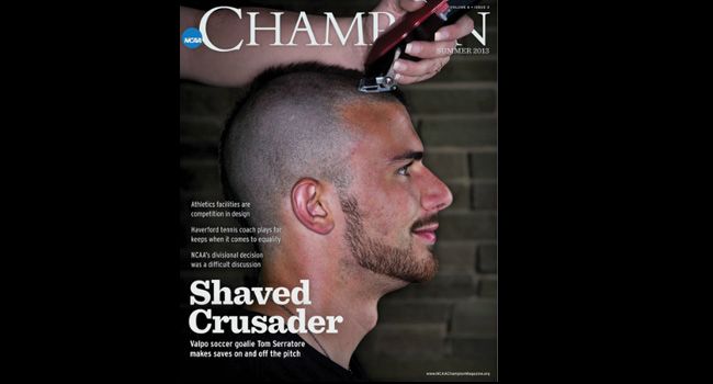 Serratore Graces Cover of NCAA Champion Magazine