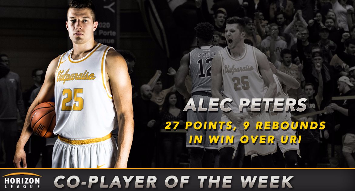 Peters Repeats as Horizon League Player of the Week