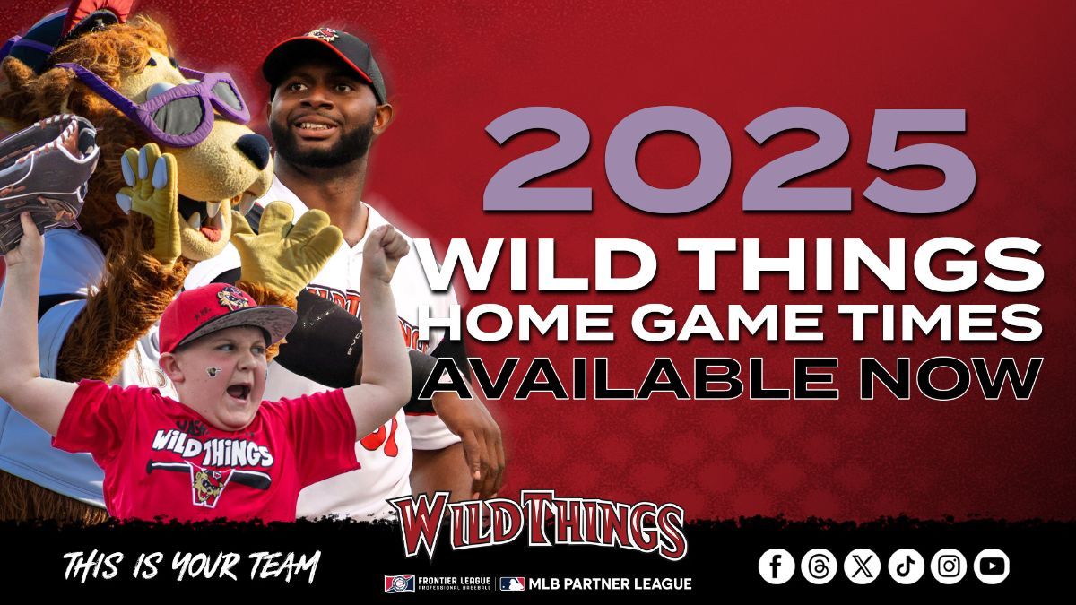 Wild Things Announce 2025 Home Game Times