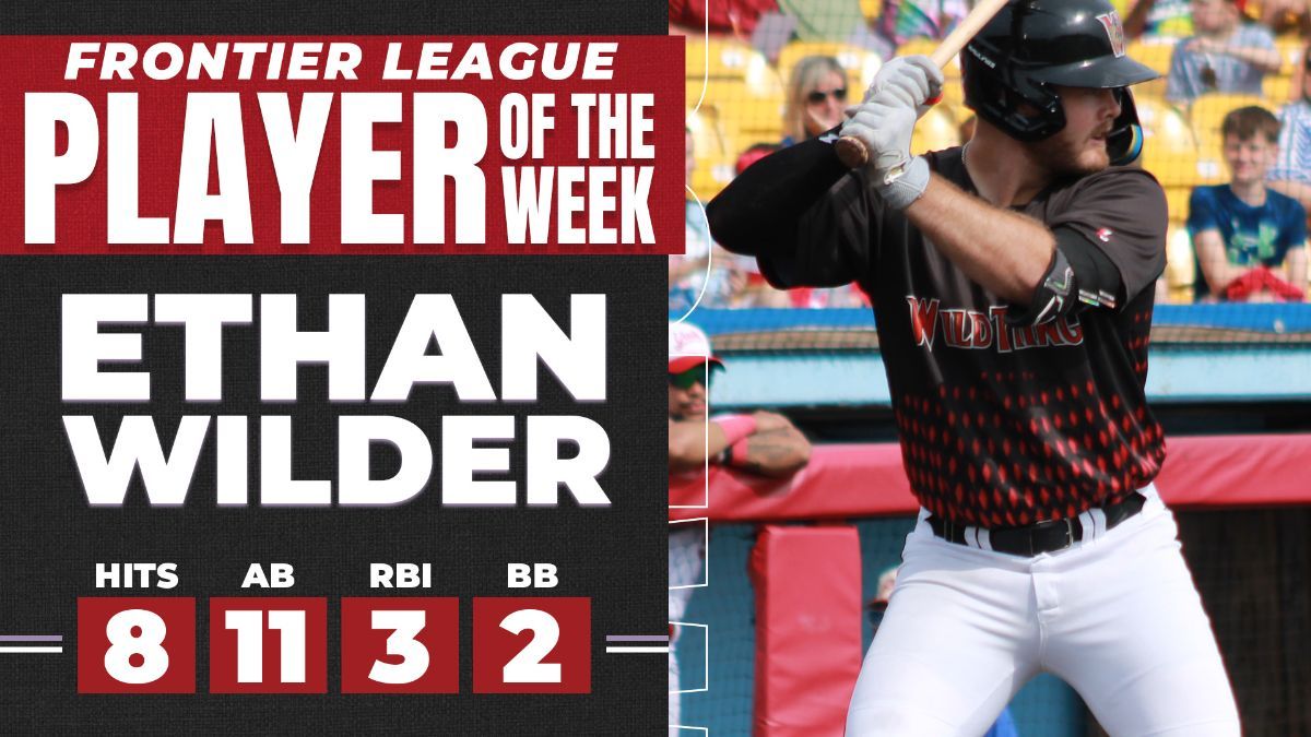 Ethan Wilder Tabbed Frontier League Player of the Week