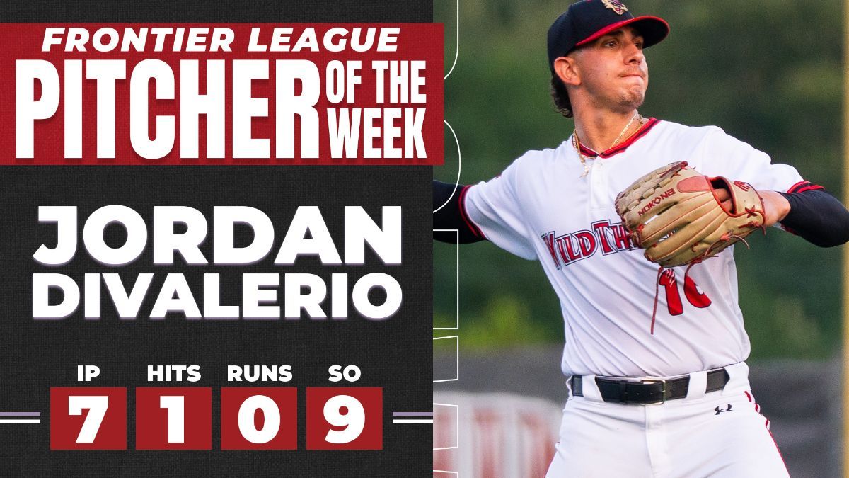 Jordan DiValerio Tabbed Frontier League Pitcher of the Week