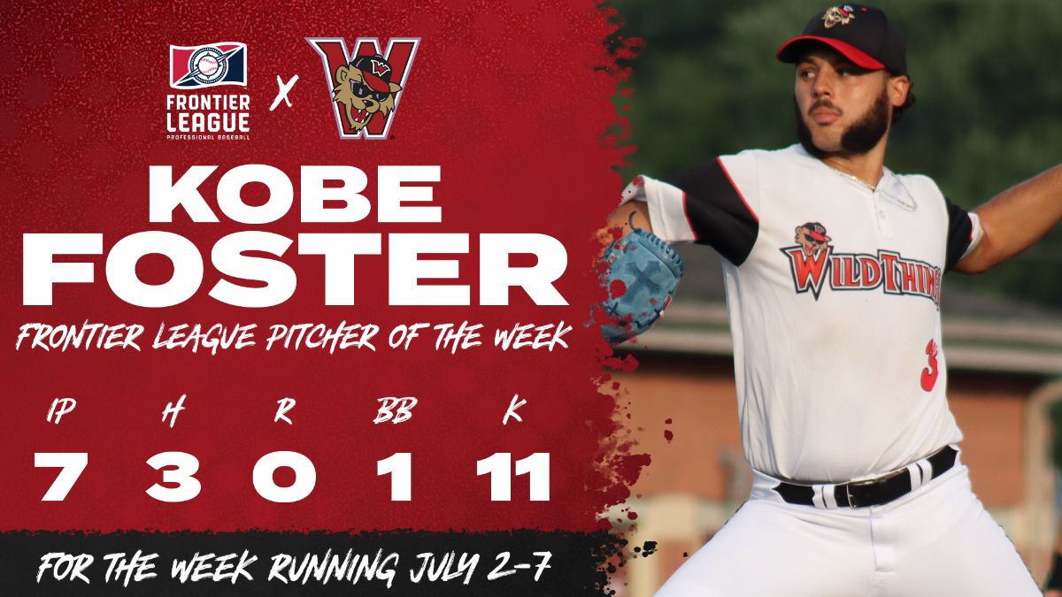 Washington's Kobe Foster Tabbed Frontier League Pitcher of the Week