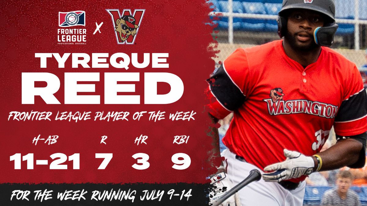 Tyreque Reed Tabbed Frontier League Player of the Week