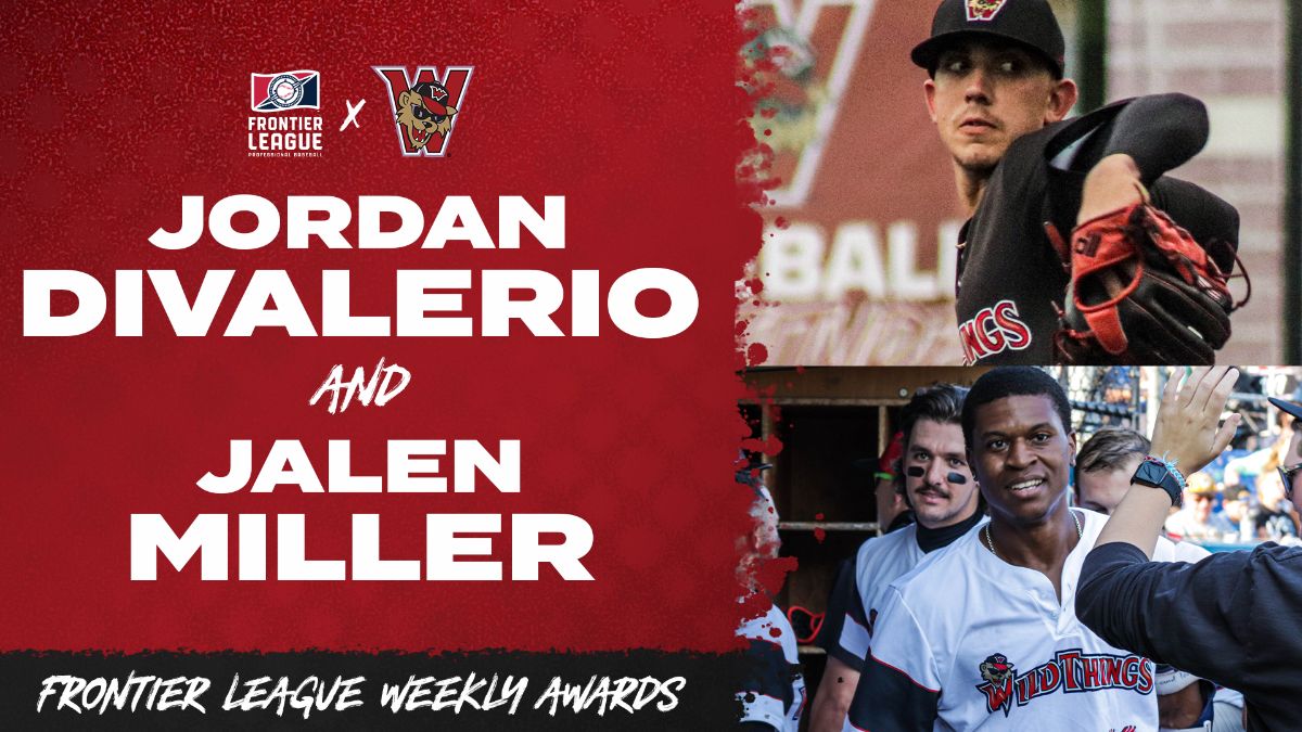 Jalen Miller, Jordan DiValerio Honored by Frontier League With Weekly Awards