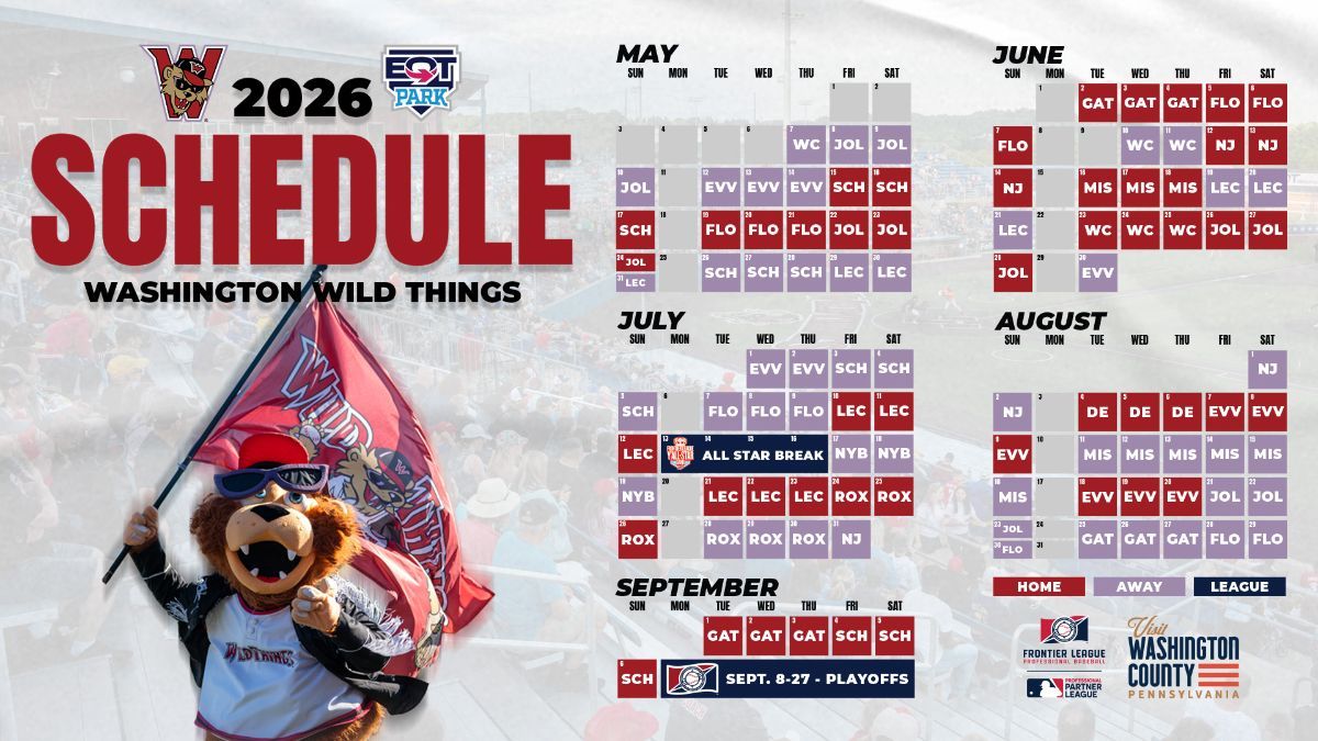 Wild Things 2026 Schedule Includes 102 Games, Nine Home Weekends