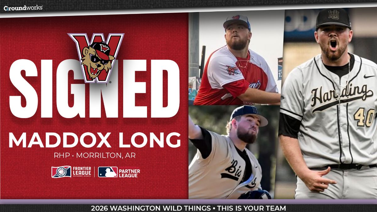 Wild Things Sign RHP Maddox Long, a 2x Northwoods League Champ and D2 All-American