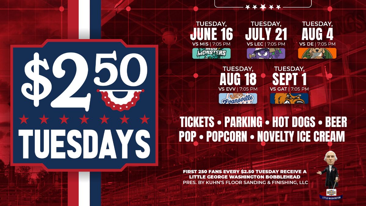 Wild Things Announce $2.50 Tuesdays Promotion As Part of America 250 Celebration For 2026 Season