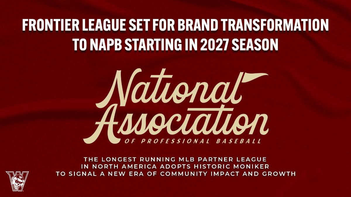 Frontier League Set for Brand Transformation to National Association of Professional Baseball (NAPB) Beginning With 2027 Season